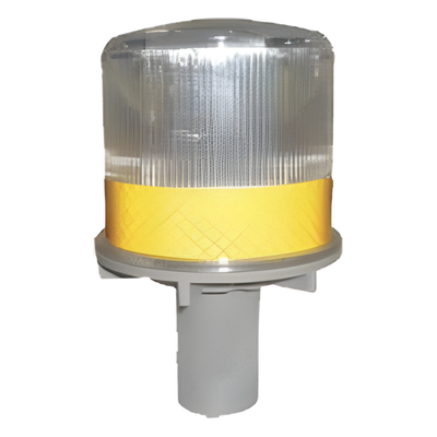 ACCESSPRO - Luz solar de advertencia / LED ámbar / Panel 0.3W / Respaldo 120h / 0.59 lb
