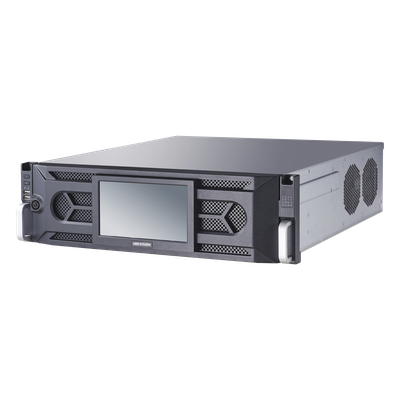 HIKVISION - NVR 12 Megapixel (4K) / 64 Canales IP / 16 Bahías de Disco Duro / 4 Tarjetas de Red / RAID con Hot Swap / Reconocimiento Facial