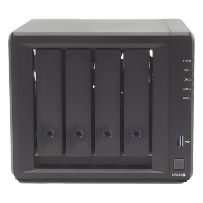 SYNOLOGY - Servidor NAS de 4 Bahías (Expandible a 9 Bahías) / Hasta 162 TB / Servicio Nube Gratis (P2P) / Administración Remota y Respaldo Programado