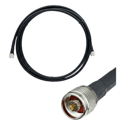 EPCOM - Jumper Coaxial / 3 m (9.84 ft) / LMR400 10.29 mm / N Macho Doble / Blindaje >90 dB / 50 Ohm