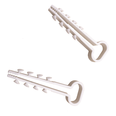 LINKEDPRO - Clips Sujetadores de Plástico / 6 a 12 mm / 100 Piezas / Fijación en Pared / UTP, Coaxial y Eléctrico Ligero
