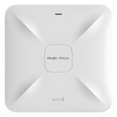 RUIJIE - Punto de Acceso Mesh / Wi-Fi 6 / 802.11ax MU-MIMO 4x4 / 3.2 Gbps / 512 Usuarios / Doble Banda 2.4 y 5 GHz / Montaje Techo o Pared