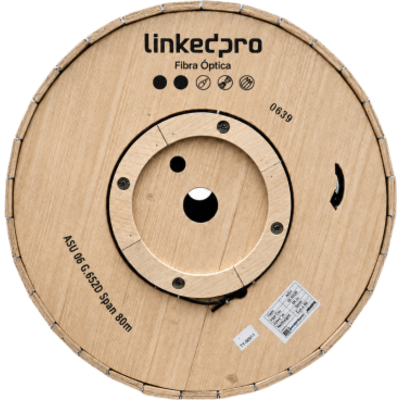 LINKEDPRO - Carrete de 4 Kilómetros de Fibra Óptica Aérea Mini ADSS (ASU) G.652D, Monomodo de 6 Hilos, Exterior, Span 80, Loose Tube