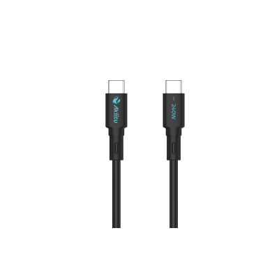 EZVIZ - Cable de Carga USB-C a C / 1 Metro (3.28 Pies) / Tecnología GaN (Nitruro de Galio) / Fast-Charging / Potencia 240W / Velocidad Transferencia 480 Mbps / Material / Conector Aluminio Anodizado