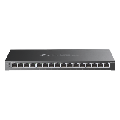 TP-LINK - Switch Administrable / 16 Puertos Gigabit / 8 Puertos PoE 802.3af/at / 120W / Sin Ventilador / 32 Gbps / Omada SDN