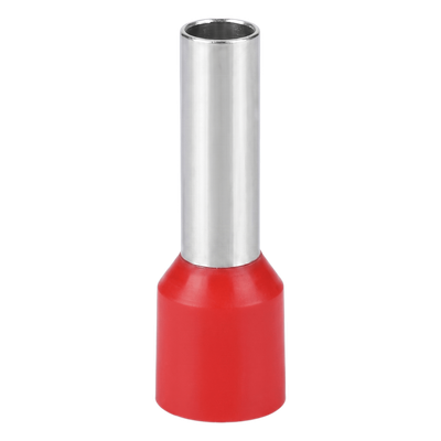 EPCOM POWERLINE - Conector Ferrule / 6 AWG (10 mm²) / Conductor Latón Estañado / Aislamiento PVC Rojo / 25 Piezas