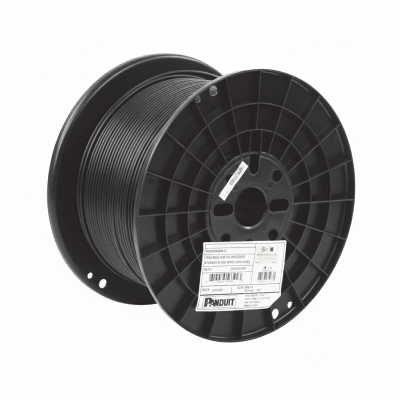 PANDUIT - Bobina de Cable UTP de 4 Pares, Vari-MaTriX HD, Cat6A, 23 AWG, CMR (Riser), Color Negro, 305 Metros (1000 Pies)