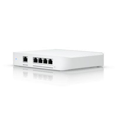 UBIQUITI - USW Flex XG Switch Capa 2, Compacto de 4 Puertos 10GbE, Puede ser Alimentado por un Puerto GbE PoE+ o con un Adaptador 5 Vcc USB-C