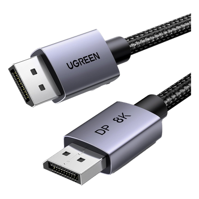 UGREEN - Cable DisplayPort 1.4 / 3 m (9.84 ft) / 8K@60Hz / 32.4 Gbps / Blindaje Múltiple / Aluminio y Nylon