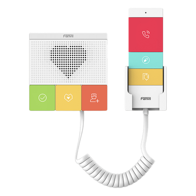 FANVIL - Intercomunicador SIP / Wi-Fi Dual Band / 6 Botones Antibacteriales / IP54 / 1 Relevador / Audio HD