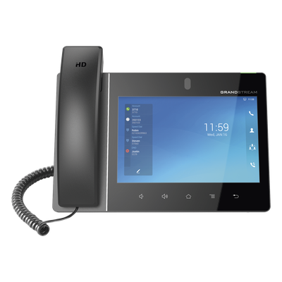 GRANDSTREAM - Videoteléfono IP Android / 16 Líneas SIP / Pantalla Táctil 8" / Wi-Fi 6 / Bluetooth 5.0 / PoE+ / Cámara 2 MP con Obturador de Privacidad