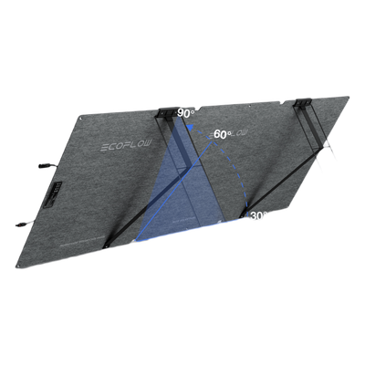 ECOFLOW - Panel Solar Portátil / Bifacial 160W / IP68 / Ángulo Ajustable / Cable XT60 a MC4