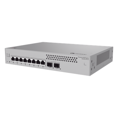 HUAWEI - Switch de Acceso Administrable Capa 2 / 8 Puertos Gigabit / 2 Puertos SFP 1/2.5 Gbps / 26 Gbit/s Non-Blocking / Sin Ventiladores / Gestión en la Nube