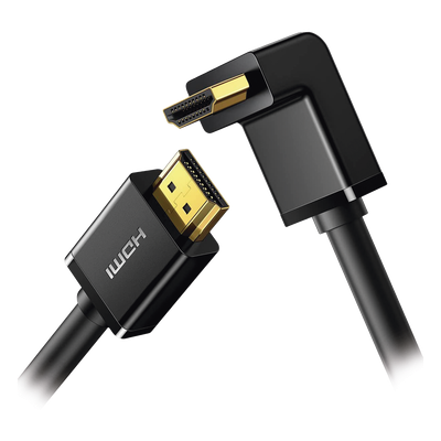 UGREEN - Cable HDMI 2.0 / Conector 90° / 4K@60Hz / 18 Gbps / 3 m (9.84 ft) / HDR / 32 Canales Audio / Triple Blindaje