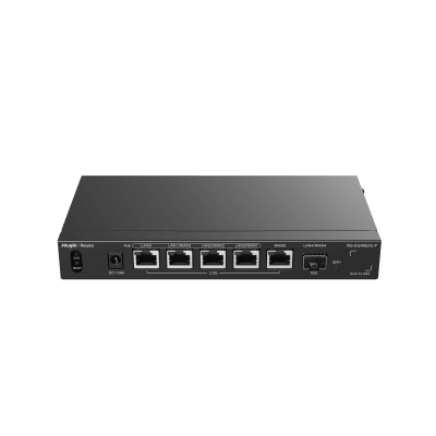 RUIJIE - Router Core Balanceador PoE con Función SD-WAN, Hasta 110W, 1 puertos LAN , 5 puertos LAN/WAN Multi-gigabit,  Un SFP+ LAN/WAN,1 Puertos WAN Multi-gigabit 2.5G, hasta 400 clientes .