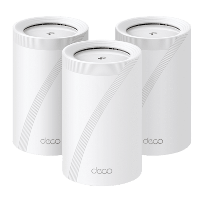 TP-LINK - KIT 3 Routers Inalámbrico MESH Interior para Hogar / Triple Banda Wi-Fi 7 BE9300 Mbps / 2 Puerto 2.5 Gigabit WAN/LAN / 4 Antenas Internas / Operación Multi-Link MLO / Administración Mediante la App Deco (iOS, Android) / HomeShield