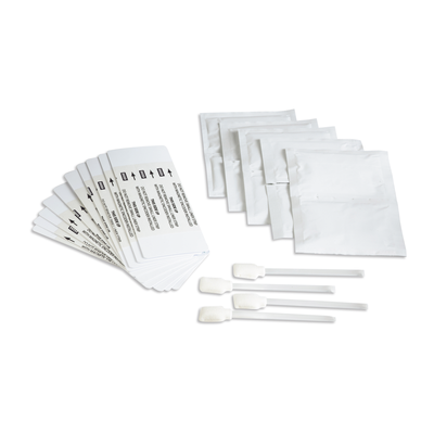 HID - Kit de Limpieza / 4 Hisopos Cabezales / 10 Paños Gasa / 10 Tarjetas / Compatible INK1000