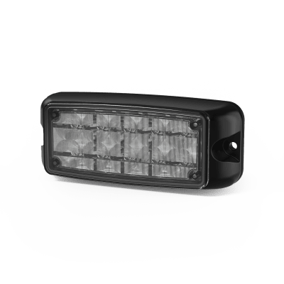 ECCO - Luz de Advertencia de 5X2" 10 LED, Rojo/Azul, Bisel Negro, Lente Transparente