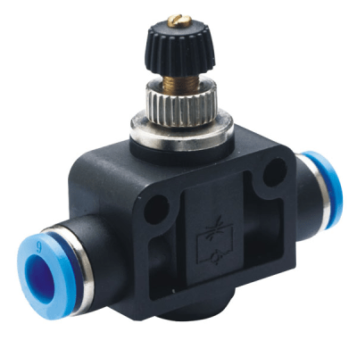 TITAN-AUTOMATION - Controlador de Velocidad Neumático / Unión Recta / Diámetro Exterior Tubo 4 mm / Aplicación en Sistemas Neumáticos