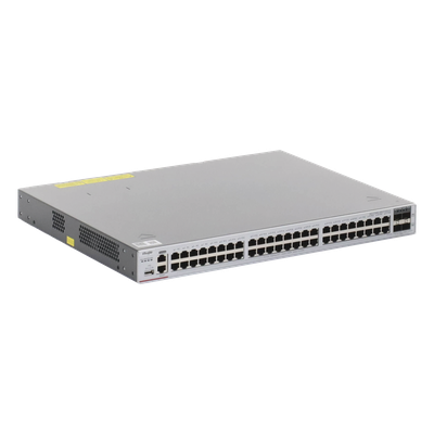 RUIJIE - Switch Core Capa 3 / 48 Puertos Gigabit / 4 SFP+ 10G / Capacidad 880 Gbps / Doble Fuente Modular / Gestión Cloud
