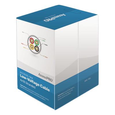 ACCESSPRO - Bobina de cable / 4 conductores / 18 AWG / 152 m (500 ft) / FRPVC / CM / Control de acceso