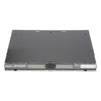 PANDUIT - Panel de Distribución de Fibra Óptica, Acepta 3 Placas FAP o FMP, Bandeja Deslizable, Hasta 72 Fibras, Color Negro, 1UR
