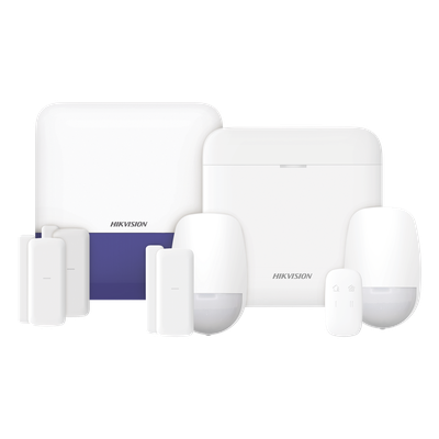 HIKVISION - Kit de Alarma Inalámbrica / 48 Zonas / GSM 3G/4G Dual SIM / Wi-Fi 2.4 GHz / Sirena Exterior / Batería 35 h