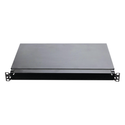 PANDUIT - Panel de Distribución de Fibra Óptica / Montaje Rack 19" / 1UR / Hasta 96 Fibras / Bandeja Fija / 4 Casetes QuickNet o Placas FAP/FMP