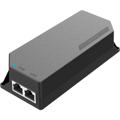 GRANDSTREAM - PoE Injector Grandstream 15W MultiGigabit / Compatible con IEEE 802.3af / 1x 2.5Gbps RJ45 LAN IN / 1x 2.5Gbps RJ45 LAN OUT con PoE 15.5W / 100~240VAC / 54VDC / Plug-and-Play / FCC, CE, RCM, IC
