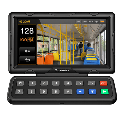 EPCOM - Panel de control dáctilar multifuncional con monitor de 7" para MDVR móvil Streamax