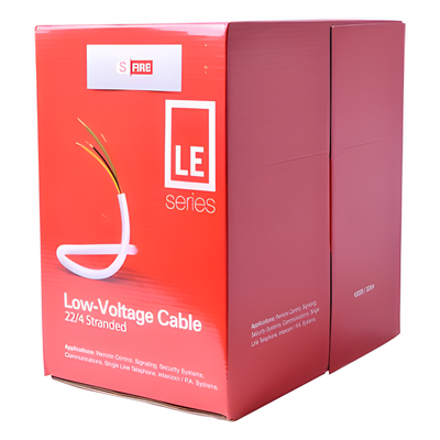 SFIRE - Cable para Alarma / 4 Conductores / 22 AWG / CCA / Bobina 305 m (1000 ft) / PVC Retardante a la Flama / Blanco