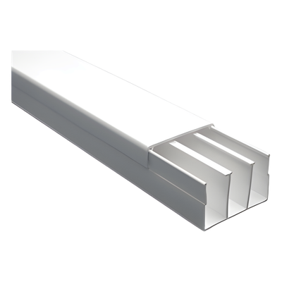 THORSMAN - Canaleta con tapa / PVC autoextinguible / 40 x 62 mm / 2.5 m (8.2 ft) / Blanco / NOM-001-SEDE-2005