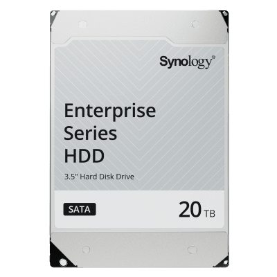 SYNOLOGY - Disco Duro SATA de 3,5" Serie Enterprise HAT5300 | Capacidad 20 TB | 7200 RPM | Caché de 512 MB | MTBF 2.5 Millones de Horas | Carga de Trabajo 550 TB al Año | Garantía de 3 Años.