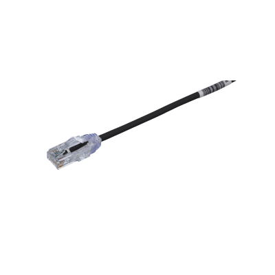 PANDUIT - Cable de Parcheo TX6, UTP Cat6, Diámetro Reducido (28AWG), Color Negro, 20 cm (7.87 pulgadas)