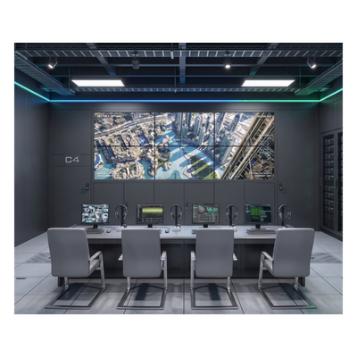 HIKVISION - Kit Videowall 3x2 / 6 Pantallas 55" Full HD / Decodificador 16CH 4K / Base de Piso / Hikvision
