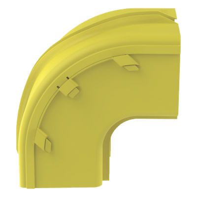 PANDUIT - Bajada Vertical Exterior 90° / Canaleta 6x4 FiberRunner / Radio 2" (50.8 mm) / PC/ABS / Amarillo