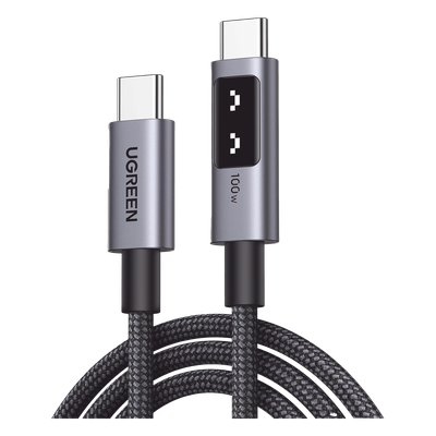 UGREEN - Cable USB-C a USB-C / Carga Rápida 100W / Transferencia 480 Mbps / Nylon Trenzado / 1 m (3.3 ft)