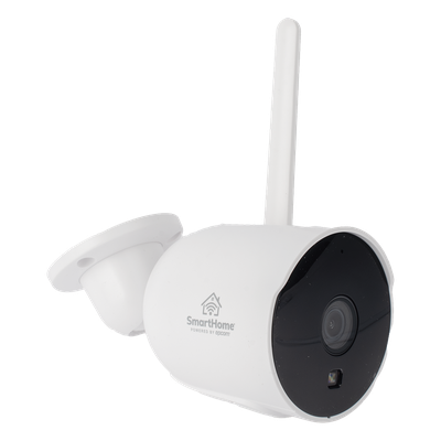SMARTHOME BY EPCOM - Cámara Bala IP / 2MP Full HD / Wi-Fi 2.4GHz / Audio Bidireccional / MicroSD 256GB / Lente 4mm / 90° / IP65