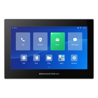 GRANDSTREAM - Estación de Intercomunicación SIP / Pantalla Táctil 7" HD / Wi-Fi 6 Dual-Band / Bluetooth 5.0 / 8 Canales de Alarma / Android 13