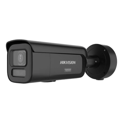 HIKVISION - [Dual Light + ColorVu 3.0 + HikAI] Bala IP  4 Megapixel / Lente Mot. 2.8 a 12 mm / 60 mts IR + Luz Blanca / Exterior IP67 / WDR 130 dB / ACUSENSE 3.0 / Microfono Integrado / Metal / NEMA 4X / ACUSEARCH