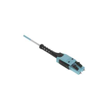 PANDUIT - Jumper de Fibra Óptica Multimodo 50/125 OM4, LC-LC Uniboot Duplex, OFNP (Plenum), Color Aqua, 25 Metros (82.02 Pies)
