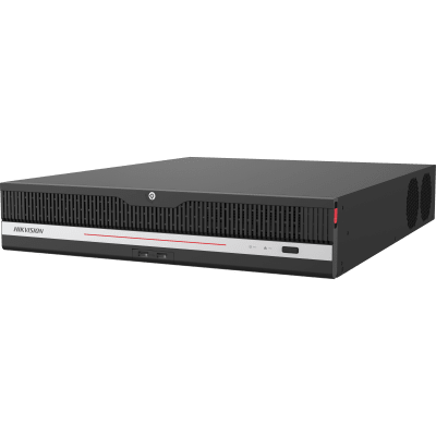 HIKVISION - [AcuSeek] NVR 32 Megapixel (8K) / 64 Canales IP / 8 Bahías de Disco Duro / 2 Tarjetas de Red / Soporta RAID / HDMI en 4K  / Reconocimiento Facial / Bases de Datos / Hasta 100,000 Fotografías