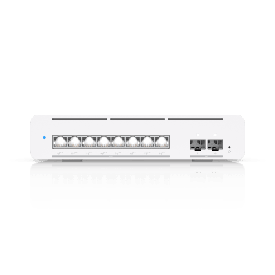UBIQUITI - USW Pro XG 8 PoE Switch PoE++ Capa 3 Etherlighting™ de 8 Puertos 10GbE (Todos PoE++) y 2 Puertos SFP+ con Disponibilidad PoE de 155W