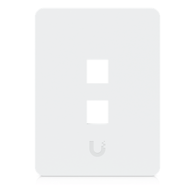 UBIQUITI - Placa Keystone Universal / 2 Puertos / Superficie Pintable / Montaje Vertical / 4 Piezas