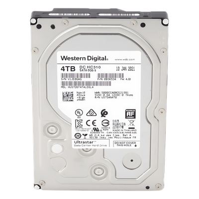HIKVISION - Disco Duro Enterprise 3.5" / 4 TB / 7200 RPM / SATA / Caché 256 MB / Carga de trabajo 550 TB/año / HelioSeal