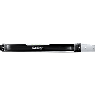 SYNOLOGY - Servidor NAS Rack 1U / 4 Bahías HDD + 2 Ranuras M.2 NVMe / Intel Xeon D-1726 6-Core / 16 GB DDR4 ECC / 2x 10GbE / Caché SSD / Virtualización / Videovigilancia / 5 Años Garantía
