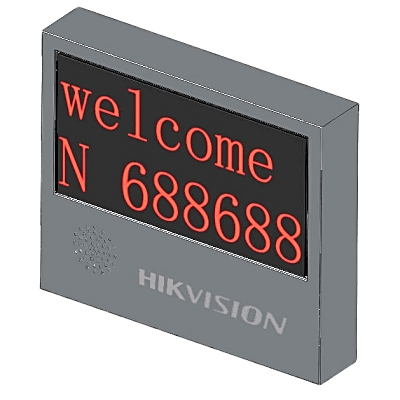 HIKVISION - Pantalla LED Exterior de Entrada y Salida / 2 Líneas / 8 Caracteres / 2 Colores / Resolución 64x32 / IP54