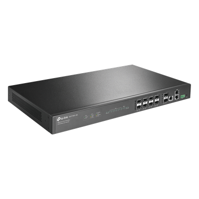 TP-LINK - OLT GPON / 8 Puertos PON 2.5G / 2 SFP+ 10GbE / 1 RJ45 Gigabit / División 1:128 / Gestión en la Nube / Fuentes Redundantes AC