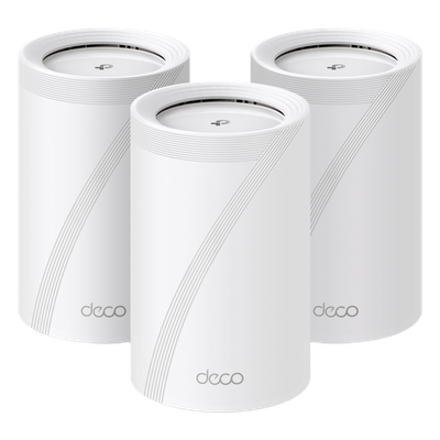TP-LINK - Sistema Mesh Wi-Fi 7 / Triple Banda BE9300 Mbps / 2 Puertos 2.5 Gigabit / 4 Antenas Internas Beamforming / MLO Multi-Link / Cobertura 3 Unidades