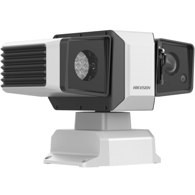 HIKVISION - Punta de Poste IP Dual / PTZ 4 Megapixel (40X Zoom) + Panorámica 4 Megapixel (4 mm) / 500 mts IR Laser / IP67 / IK10 / EIS / WDR 150 dB / Wiper / Anticorrosión (NEMA 4X)